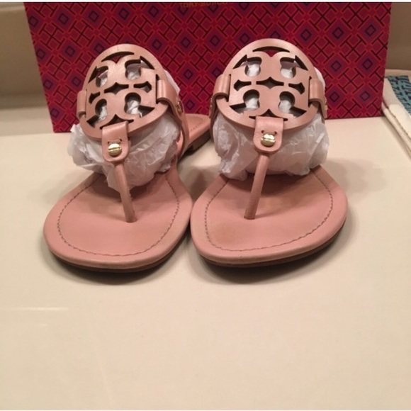 Authentic Tory Burch Miller Sandals in Blush Pink - Picture 3 of 4